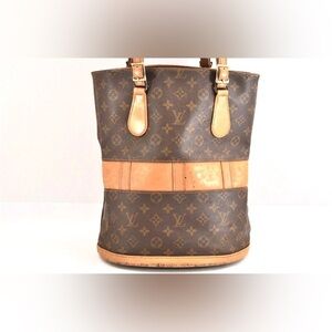 Louis Vuitton GM Bucket Brown Monogram Shoulder Bag
